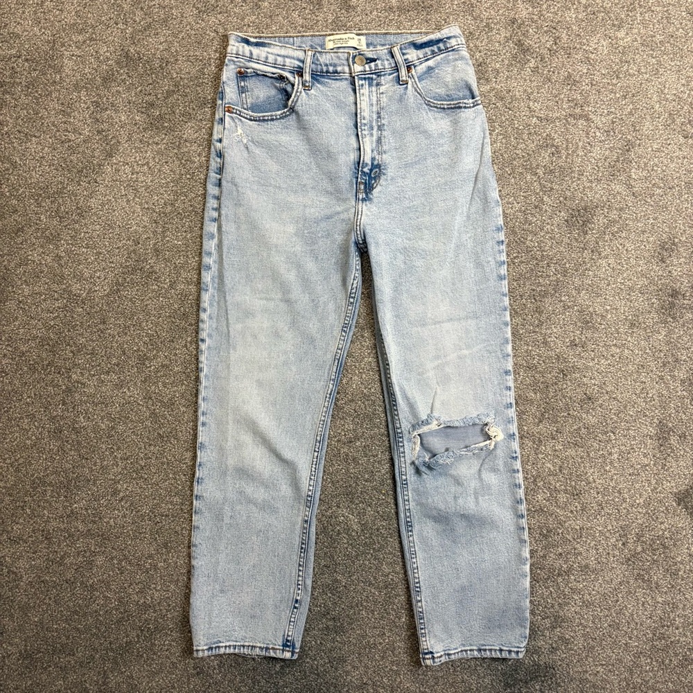 ABERCROMBIE & FITCH Jeans Size 28 / 6 Straight Leg High Rise Ankle Denim